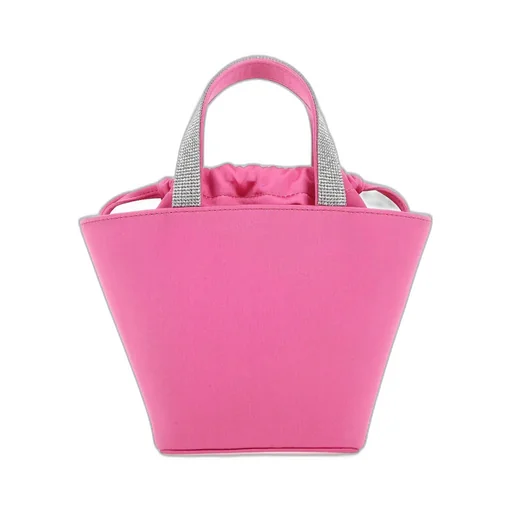 Amina Muaddi Logo Plaque Drawstring Tote Bag