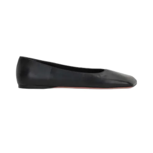 Amina Muaddi Anne Embellished Lace-Up Ballerinas