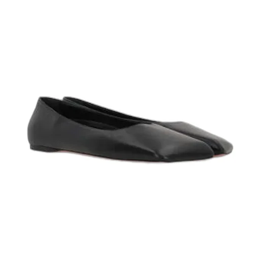 Amina Muaddi Anne Embellished Lace-Up Ballerinas