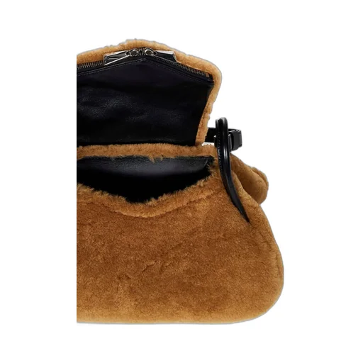 Amina Muaddi Gemini Foldover Top Shoulder Bag
