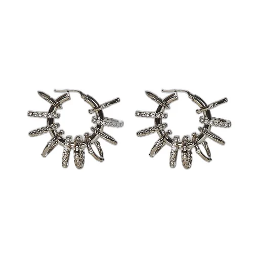 Amina Muaddi Embellished Hoop Earrings