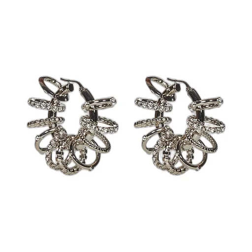 Amina Muaddi Embellished Hoop Earrings