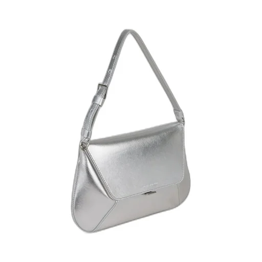 Amina Muaddi Metallic Shoulder Bag