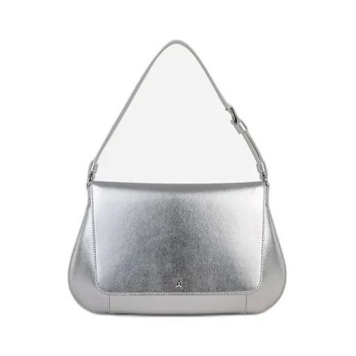 Amina Muaddi Metallic Shoulder Bag