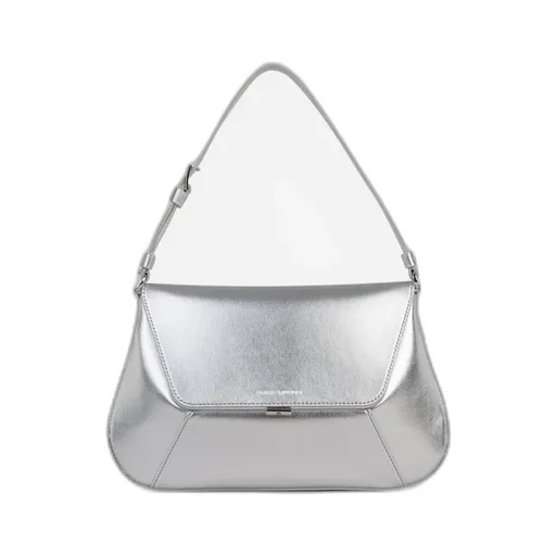 Amina Muaddi Metallic Shoulder Bag