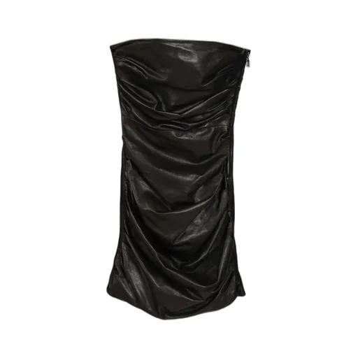 Amiri Sleeveless Ruched Zipped Mini Dress
