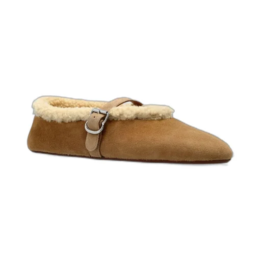 AlaÏA Shearling Ballet Flats