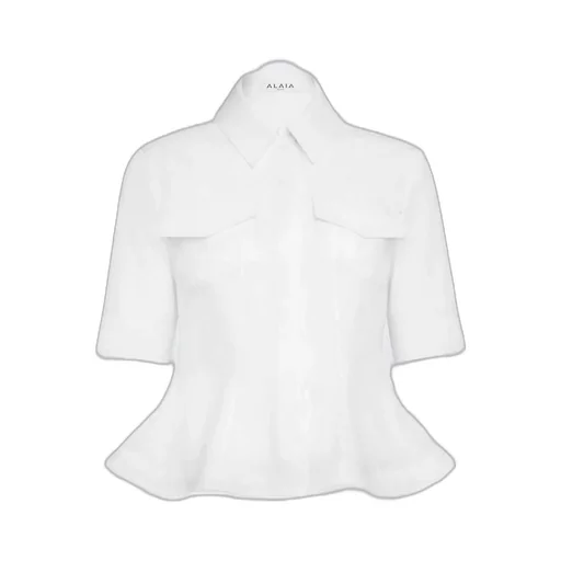 AlaÏA Poplin Peplum Shirt