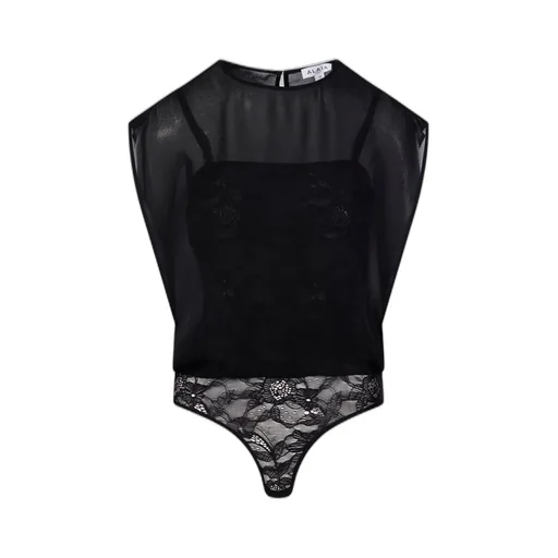 AlaÏA Georgette Bodysuit Top