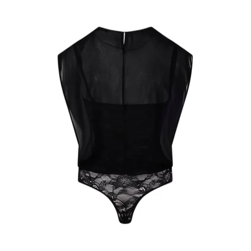 AlaÏA Georgette Bodysuit Top