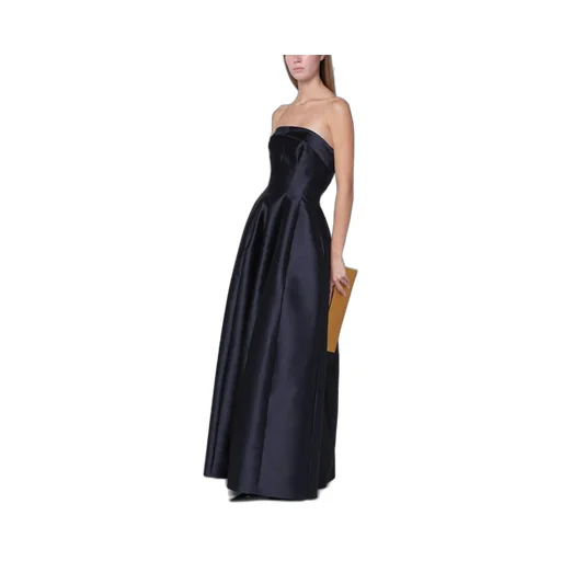Alberta Ferretti Sleeveless Mikado Evening Dress