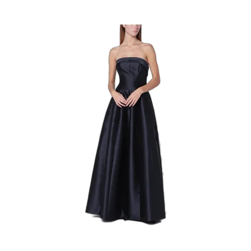 Alberta Ferretti Sleeveless Mikado Evening Dress