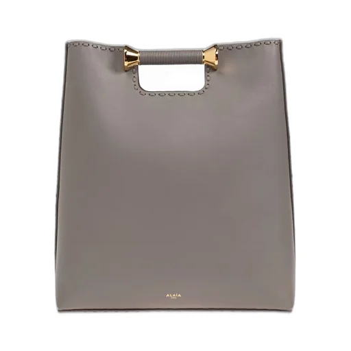 AlaÏA Bobine Logo Stamp Tote Bag