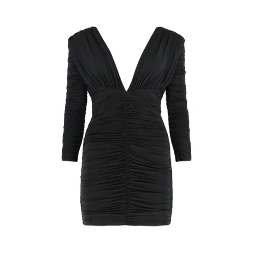 Alex Perry Tatum Ruched V-Neck Dress