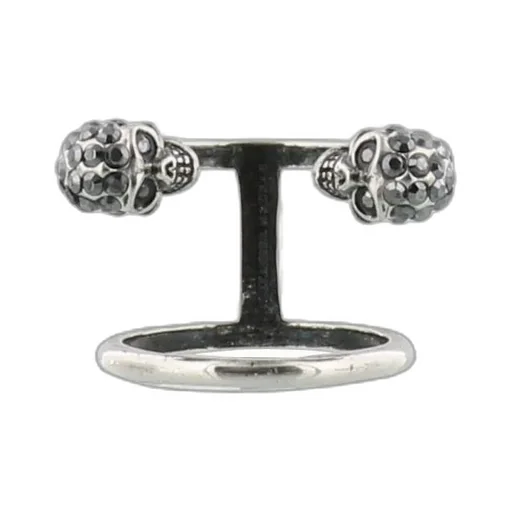 Alexander Mcqueen Twin Skull Ring