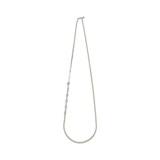 Alexander Mcqueen Logo Lettering Chained Embellished Necklace
