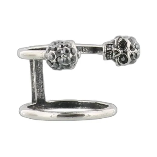 Alexander Mcqueen Twin Skull Ring