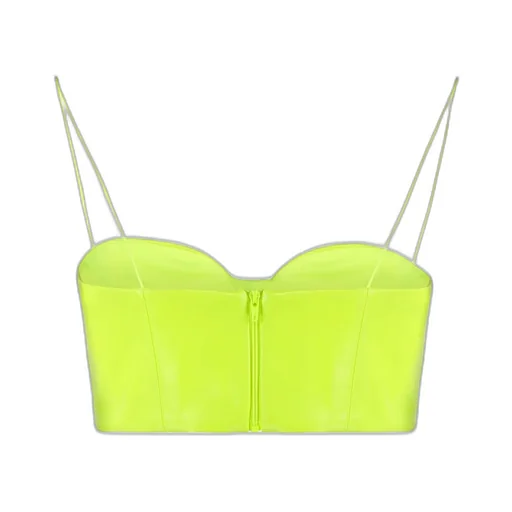 Alex Perry Jade Eco Leather Bustier Top