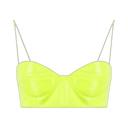 Alex Perry Jade Eco Leather Bustier Top