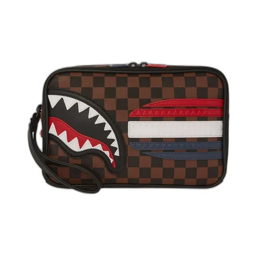 Sprayground Checkered Wristlet Clutch