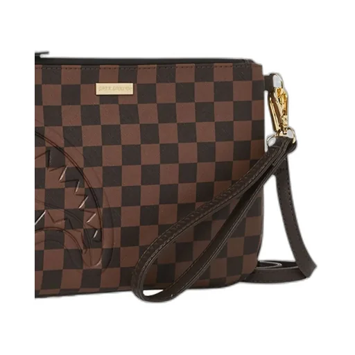 Sprayground Checkered Wristlet Clutch