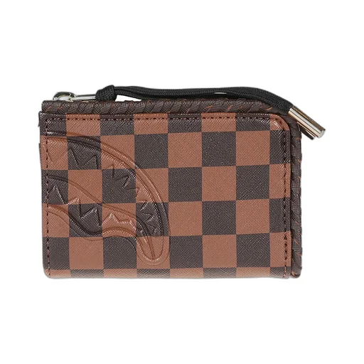 Sprayground Checked Zipped Wallet