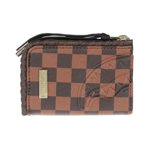Sprayground Checked Zipped Wallet
