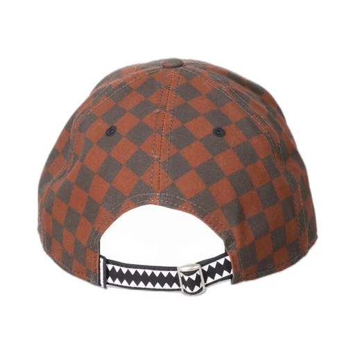 Sprayground Shark Patch Checked Baseball Cap