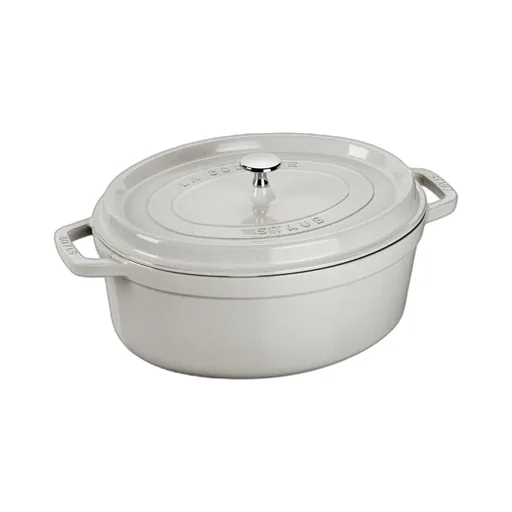 Staub Logo Embossed Oval Saucepan