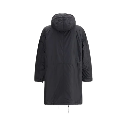 Stone Island Logo Patch Hooded Drawstring Coat