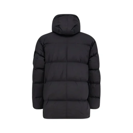 Stone Island Logo Patch Hooded Coat