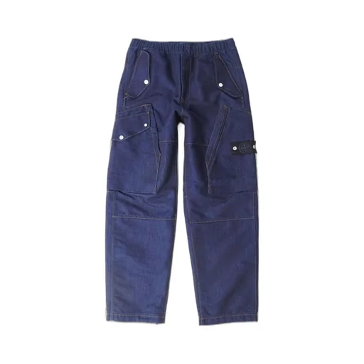 Stone Island Logo Patch Contrast Stitched Trousers
