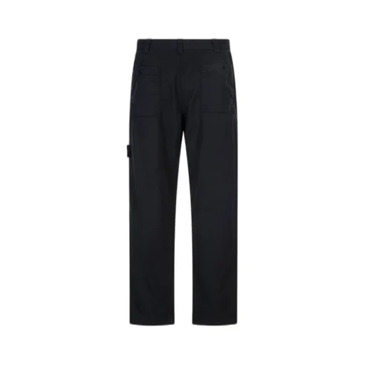 Stone Island Logo Patch Straight-Leg Trousers