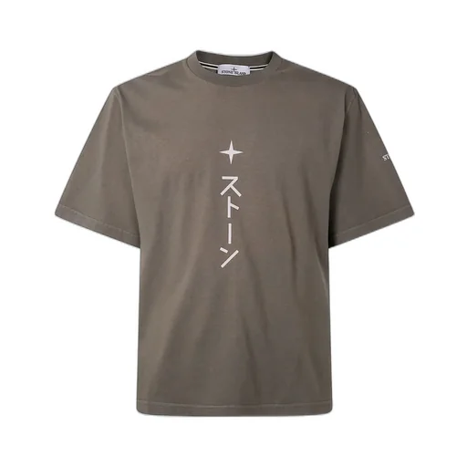 Stone Island Graphic Printed Crewneck T-Shirt