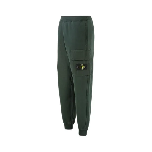 Stone Island Logo Patch Tapered-Leg Pants