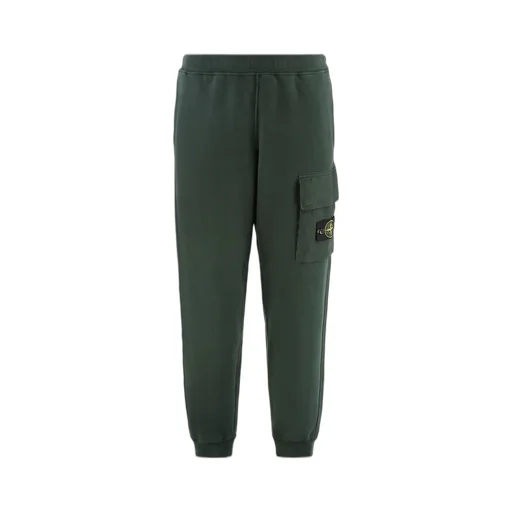 Stone Island Logo Patch Tapered-Leg Pants