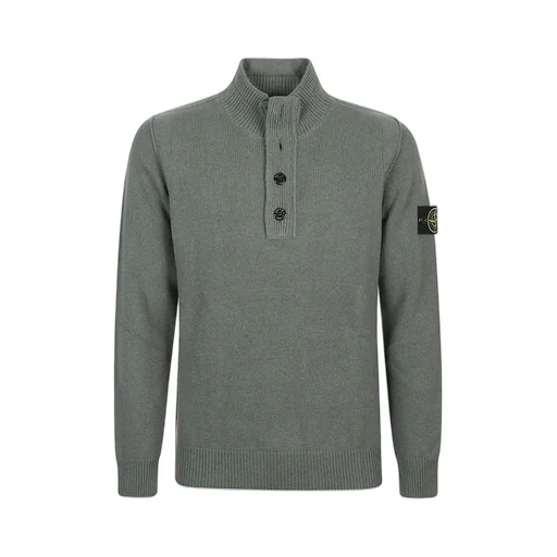 Stone Island Logo Patch High Neck Sweater
