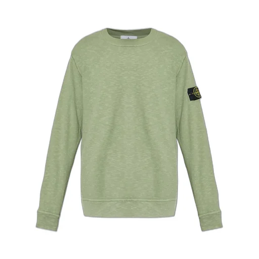 Stone Island Logo Patch Long Sleeved Sweatshirt