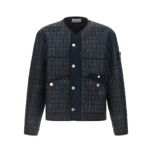 Stone Island Quilted Buttoned Jacket