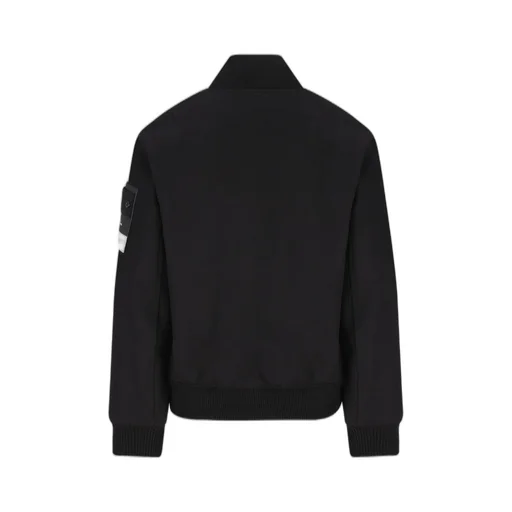 Stone Island Logo Patch Zip-Up Jacket