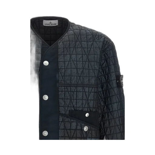 Stone Island Quilted Buttoned Jacket