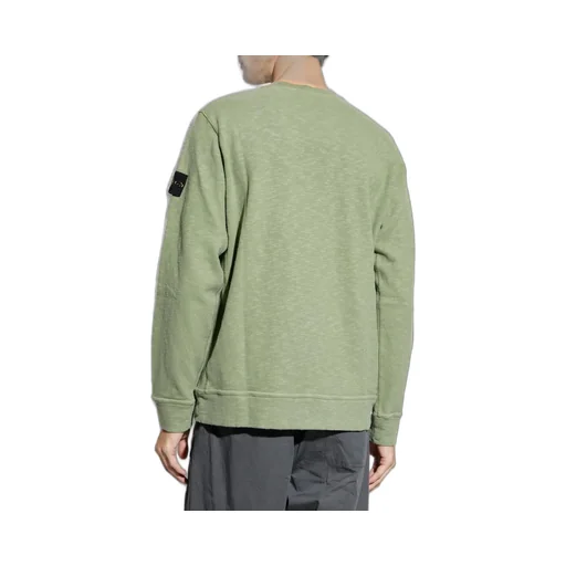 Stone Island Logo Patch Long Sleeved Sweatshirt