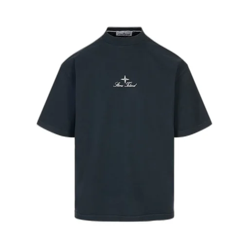 Stone Island Logo Printed Short-Sleeved T-Shirt
