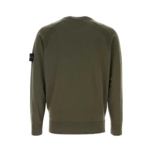 Stone Island Logo Patch Crewneck Knitted Jumper