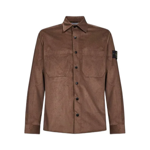 Stone Island Logo Patch Long Sleeved Shirt
