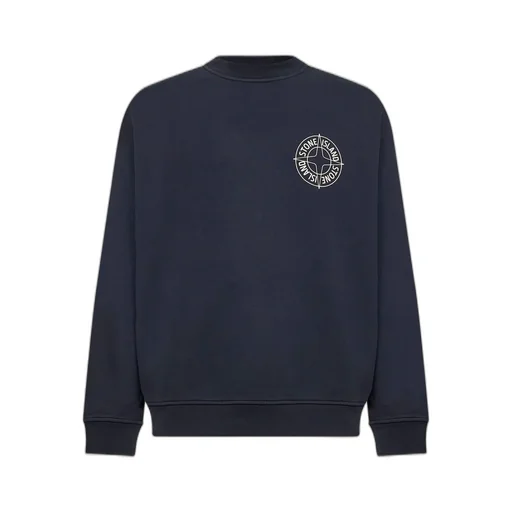 Stone Island Logo Printed Crewneck Sweatshirt