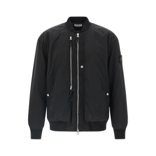 Stone Island Logo Patch Zipped Bomber Jacket