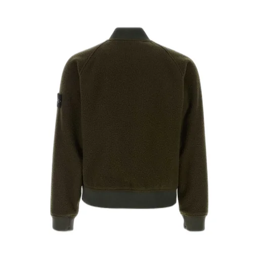 Stone Island Logo Patch Zipped Bomber Jacket