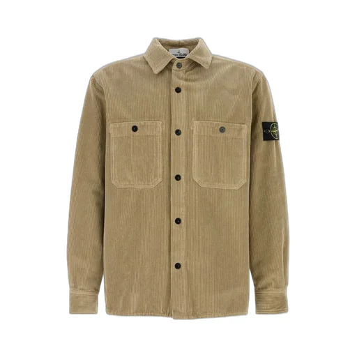 Stone Island Compass Patch Buttoned Overshirt
