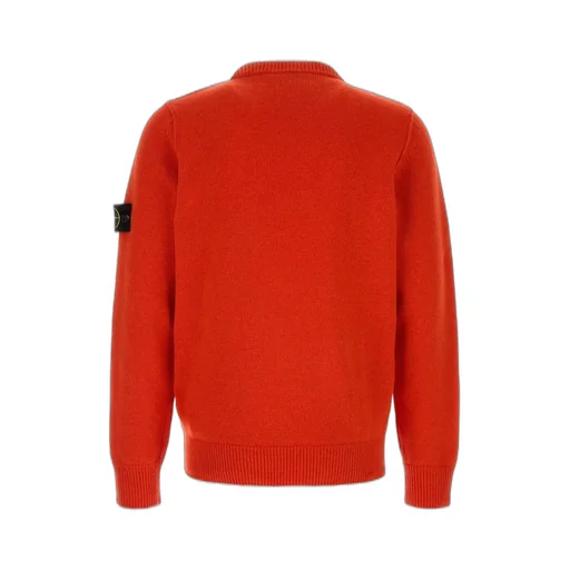 Stone Island Logo Patch Knitted Crewneck Jumper